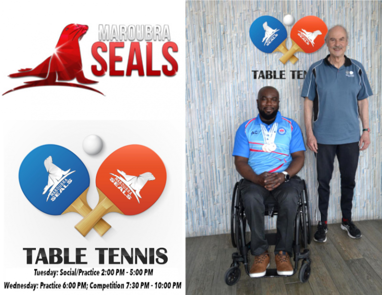 Maroubra Seals Table Tennis Schedule