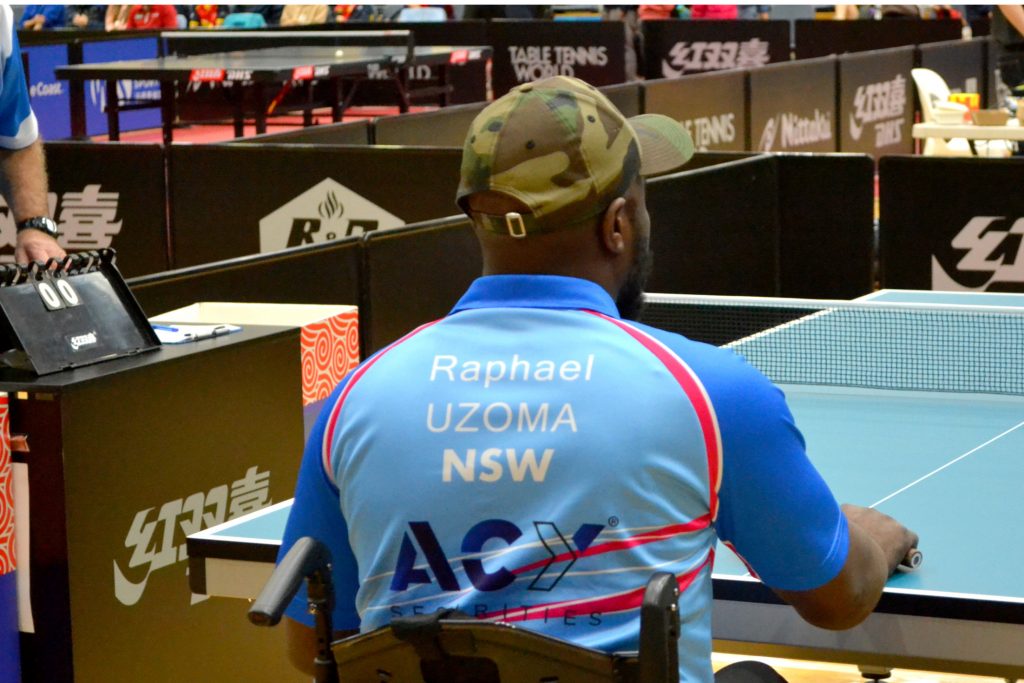 Raphael Uzoma representing NSW at the 2022 TTA National Championships