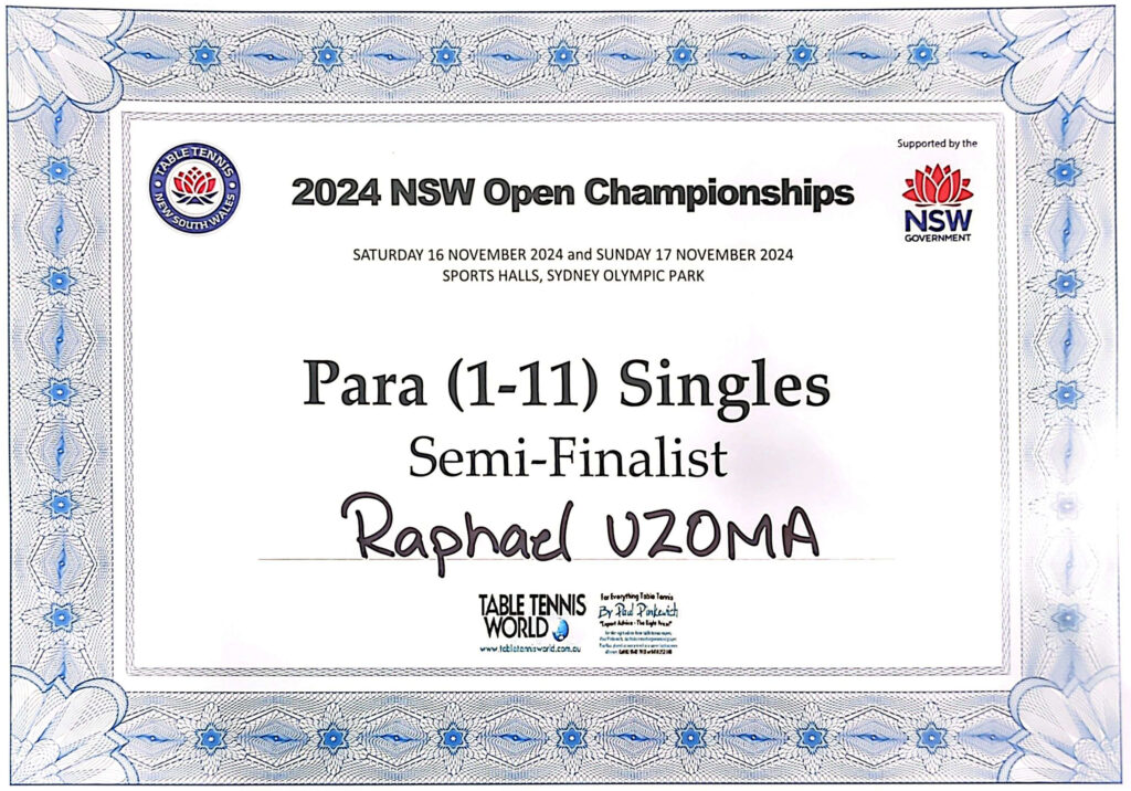 2024NSW Open Championships Class 1-11 Semi-Finalist