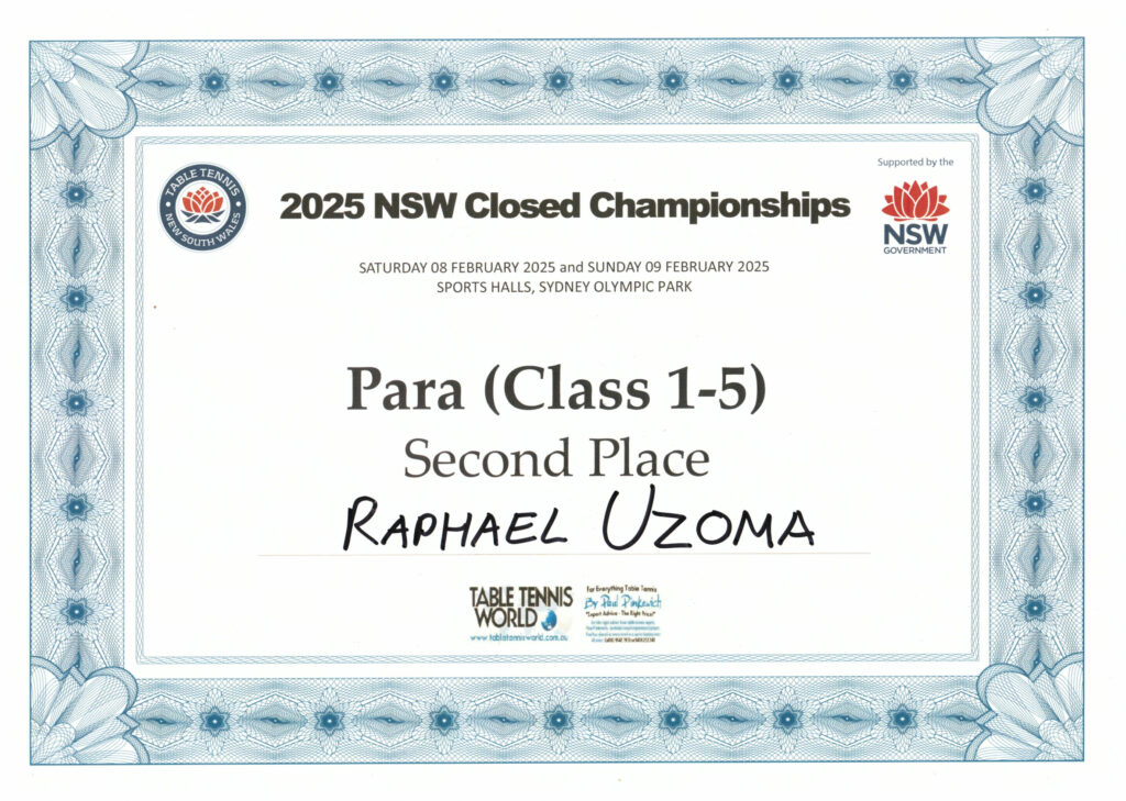 2025 NSW Closed Championships Second Place